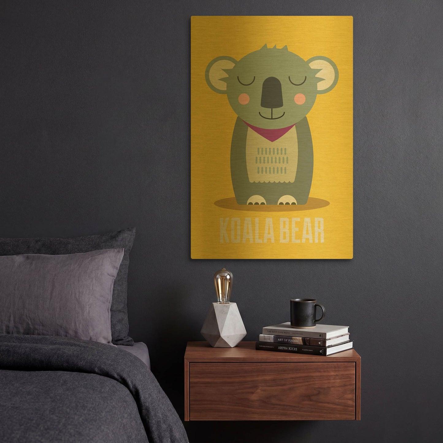 'Koala Kids Nursery' By Gary Williams Gold Metal Wall Art
