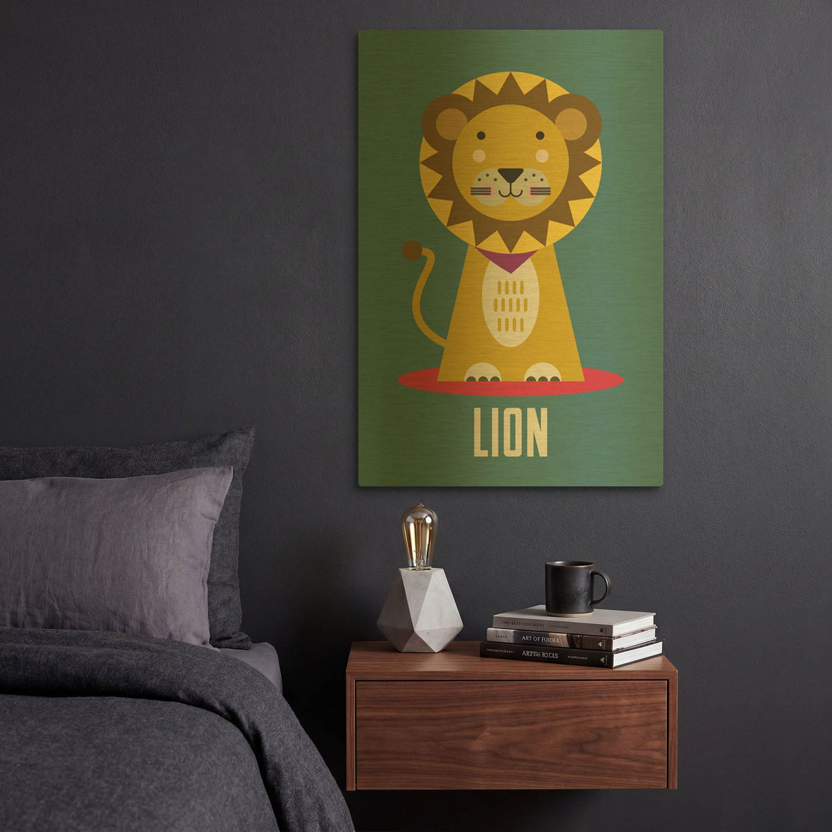 'Lion Kids Nursery' By Gary Williams Gold Metal Wall Art