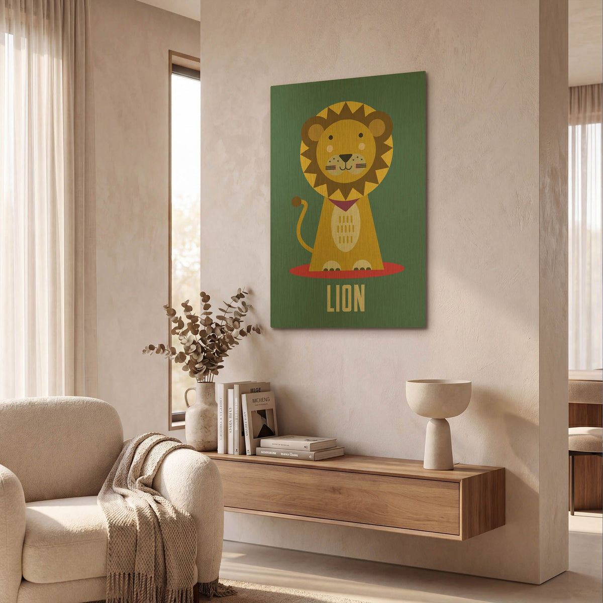 'Lion Kids Nursery' By Gary Williams Gold Metal Wall Art