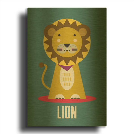 'Lion Kids Nursery' By Gary Williams Gold Metal Wall Art