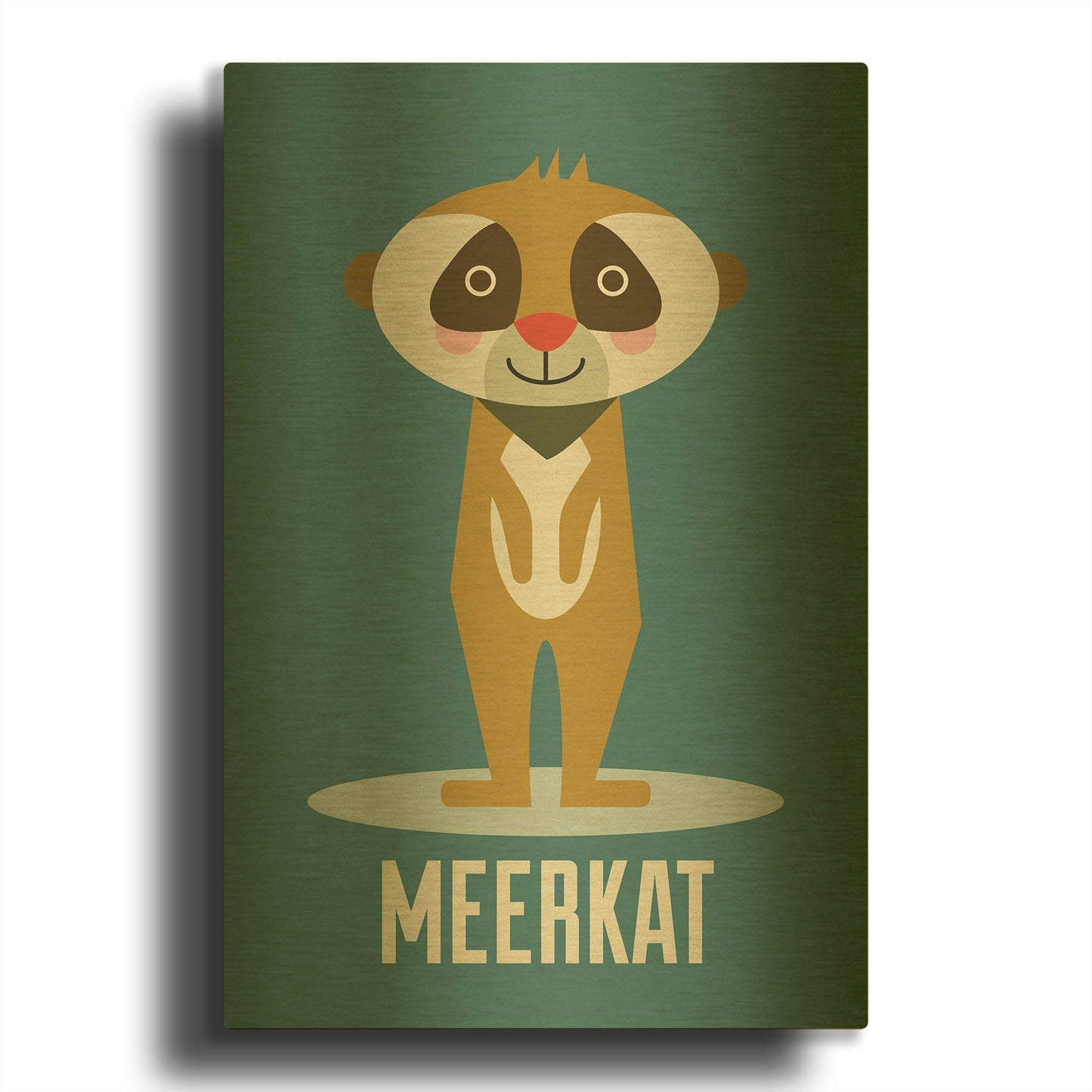 'Meerkat Kids Nursery' By Gary Williams Gold Metal Wall Art