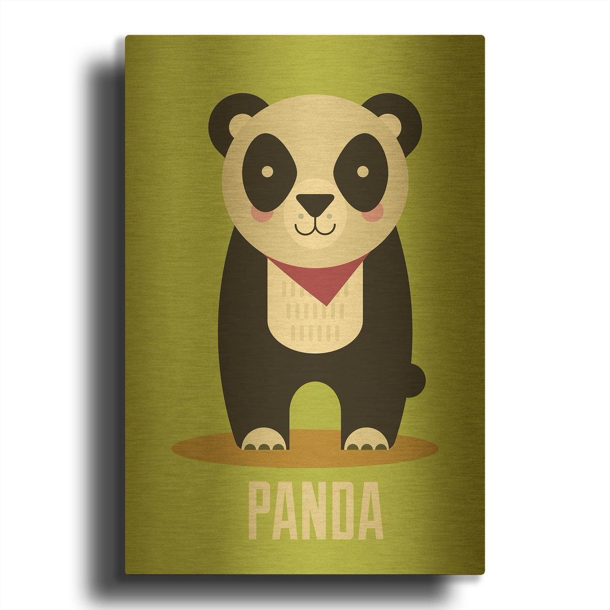 'Panda Kids Nursery' By Gary Williams Gold Metal Wall Art