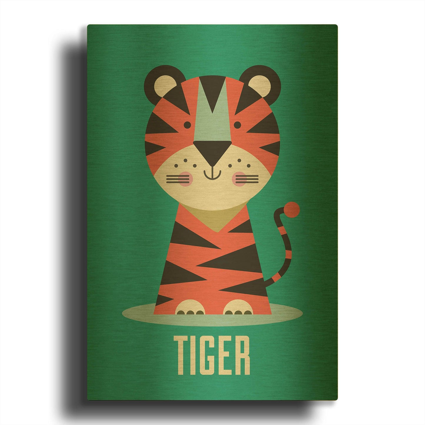'Tiger Kids Nursery' By Gary Williams Gold Metal Wall Art