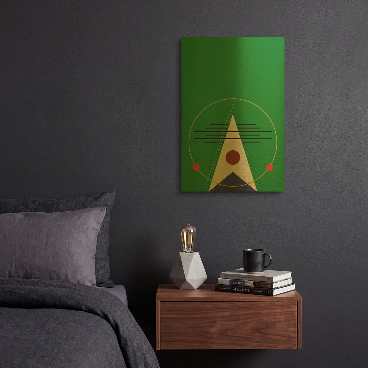 'Suprematist Abstract Geometric' By Gary Williams Gold Metal Wall Art