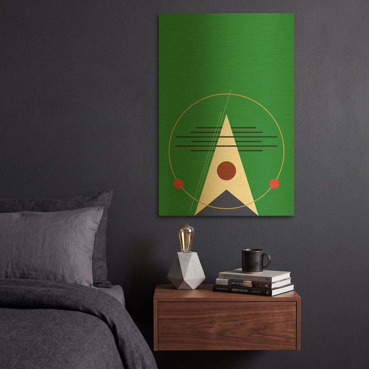 'Suprematist Abstract Geometric' By Gary Williams Gold Metal Wall Art