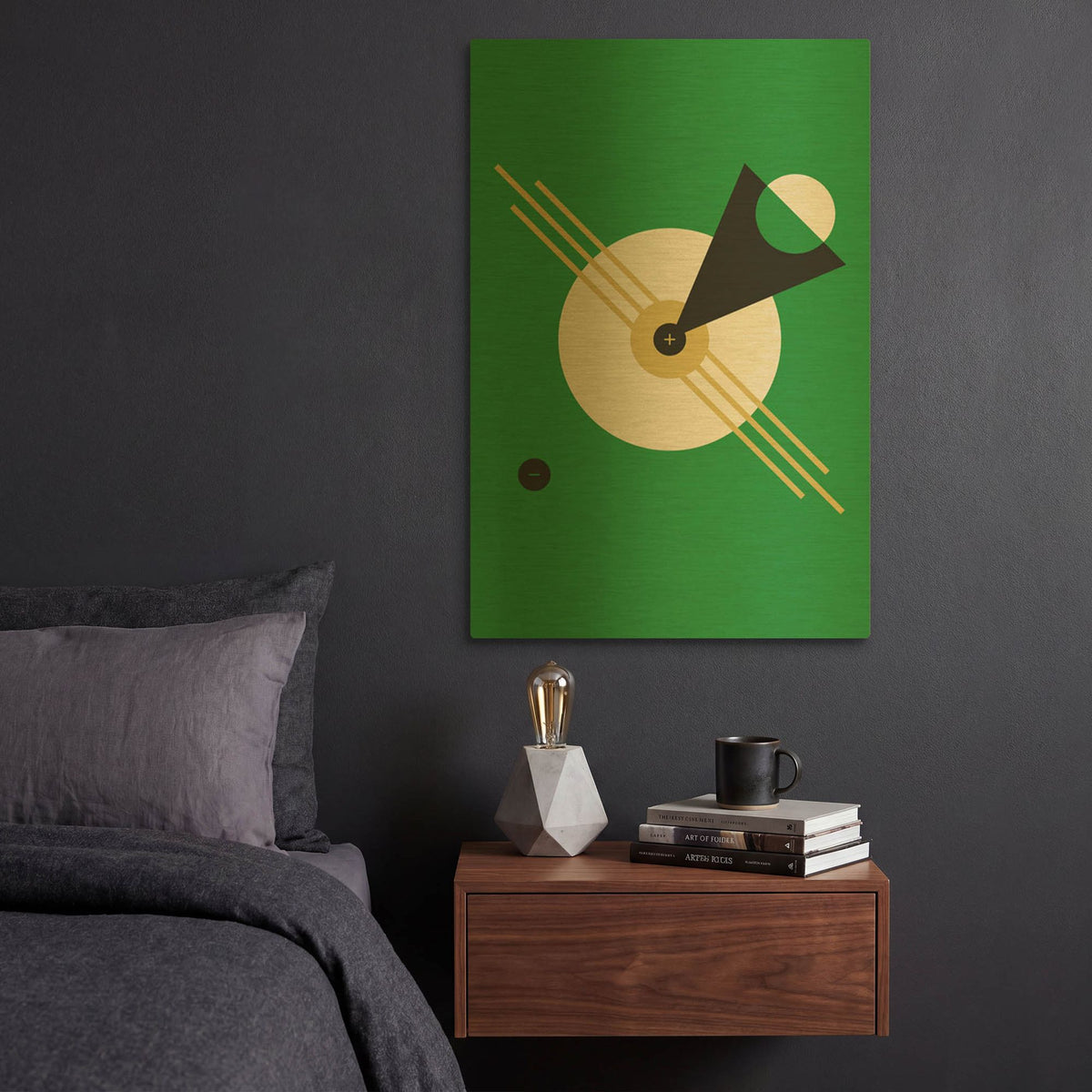 'Suprematist Abstract Geometric 4' By Gary Williams Gold Metal Wall Art