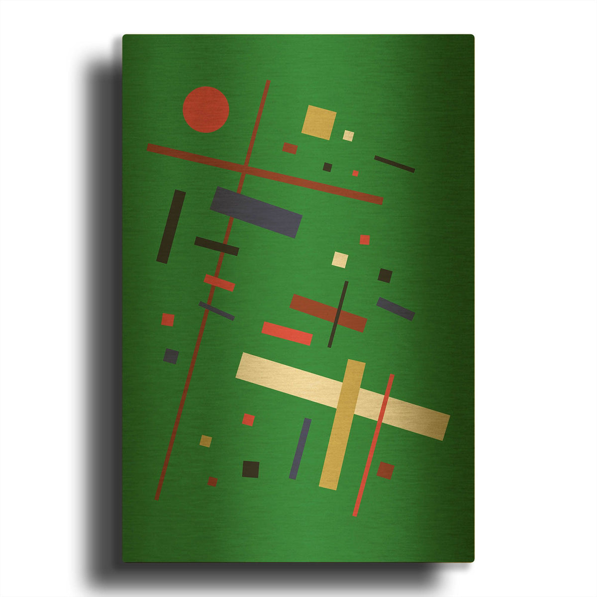 'Suprematist Abstract Geometric 8' By Gary Williams Gold Metal Wall Art