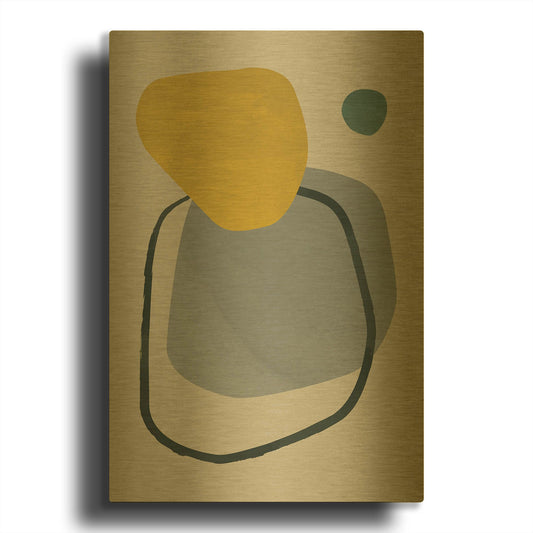 'Scandi Pebbles' By Gary Williams Gold Metal Wall Art