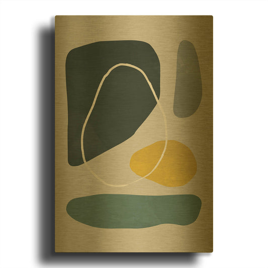 'Scandi Pebbles 2' By Gary Williams Gold Metal Wall Art