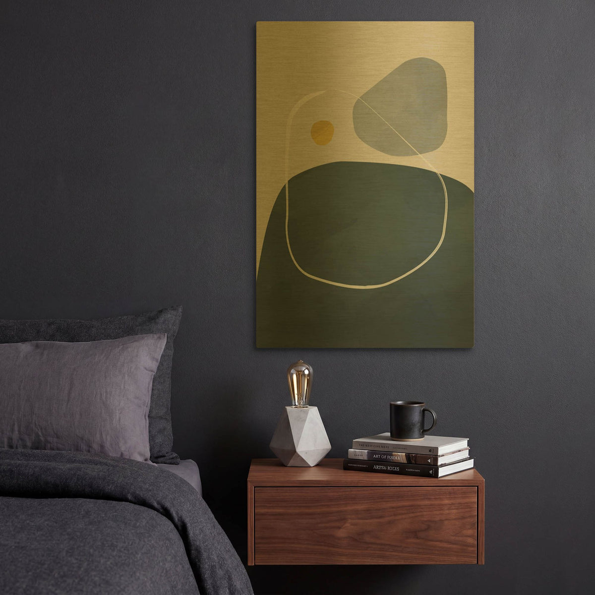 'Scandi Pebbles 6' By Gary Williams Gold Metal Wall Art
