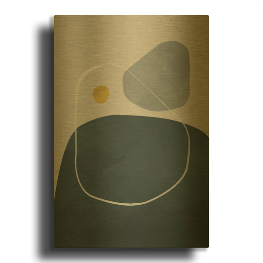 'Scandi Pebbles 6' By Gary Williams Gold Metal Wall Art