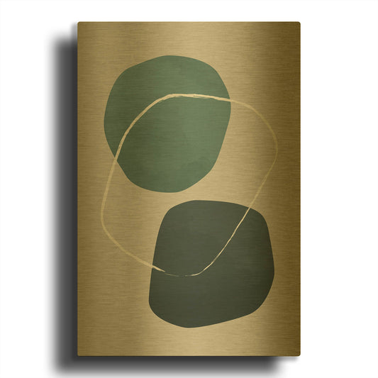 'Scandi Pebbles 9' By Gary Williams Gold Metal Wall Art