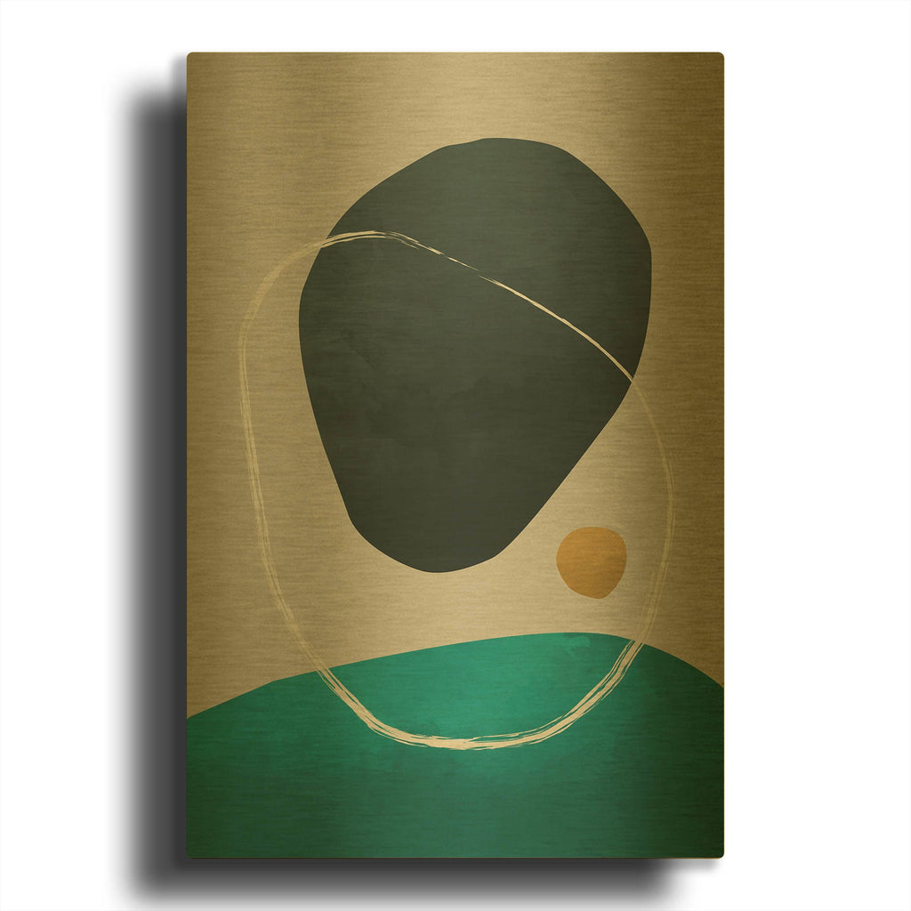 'Scandi Pebbles 10' By Gary Williams Gold Metal Wall Art