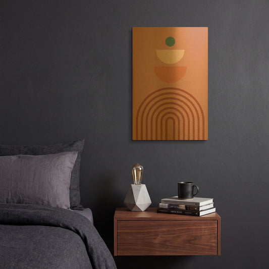 'Boho Geometric' By Gary Williams Gold Metal Wall Art
