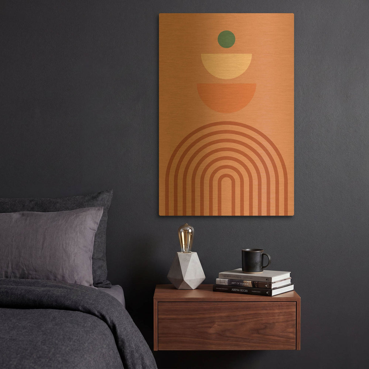 'Boho Geometric' By Gary Williams Gold Metal Wall Art