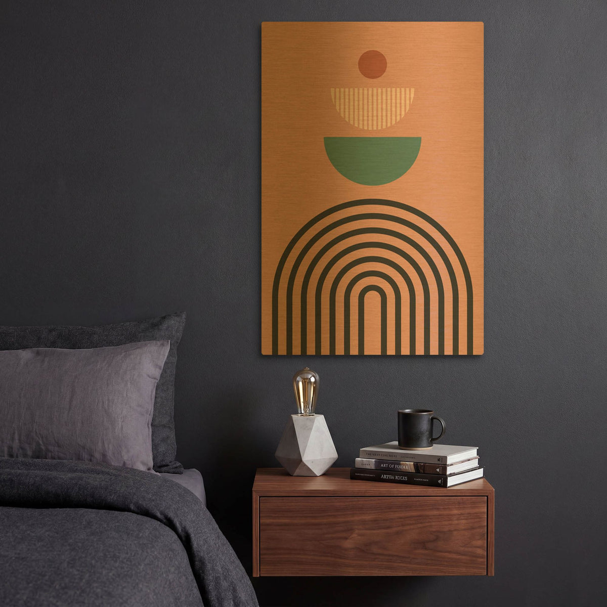 'Boho Geometric 2' By Gary Williams Gold Metal Wall Art