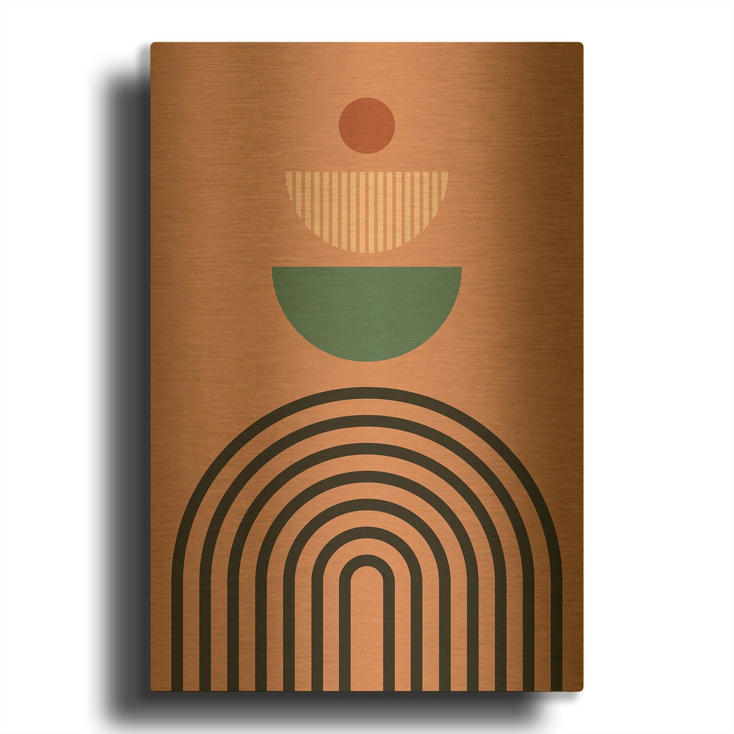 'Boho Geometric 2' By Gary Williams Gold Metal Wall Art