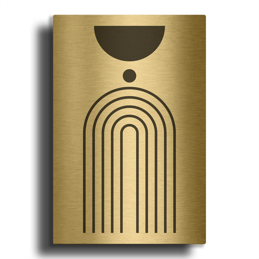 'Geometric Minimalist' By Gary Williams Gold Metal Wall Art