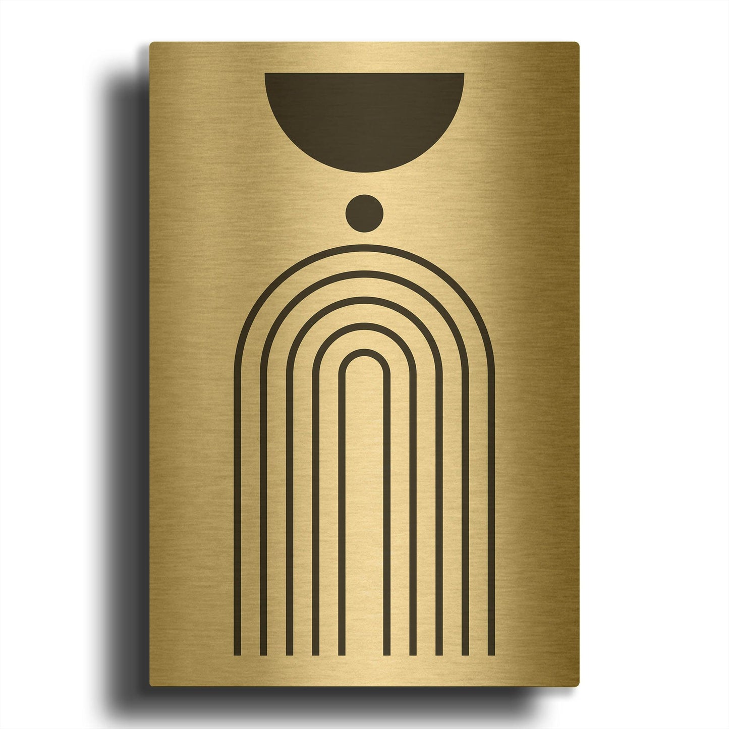 'Geometric Minimalist' By Gary Williams Gold Metal Wall Art