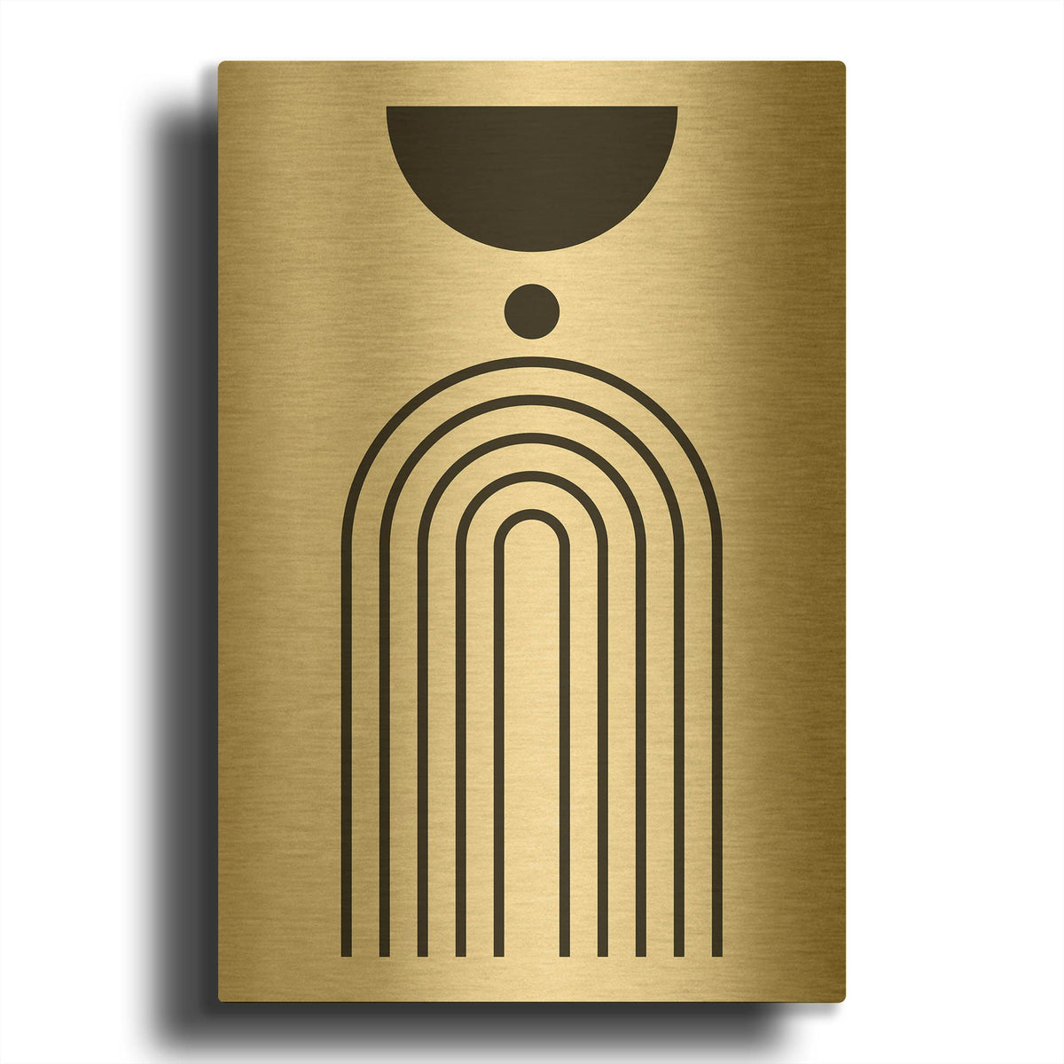 'Geometric Minimalist' By Gary Williams Gold Metal Wall Art