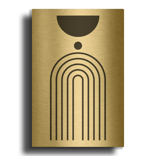 'Geometric Minimalist' By Gary Williams Gold Metal Wall Art