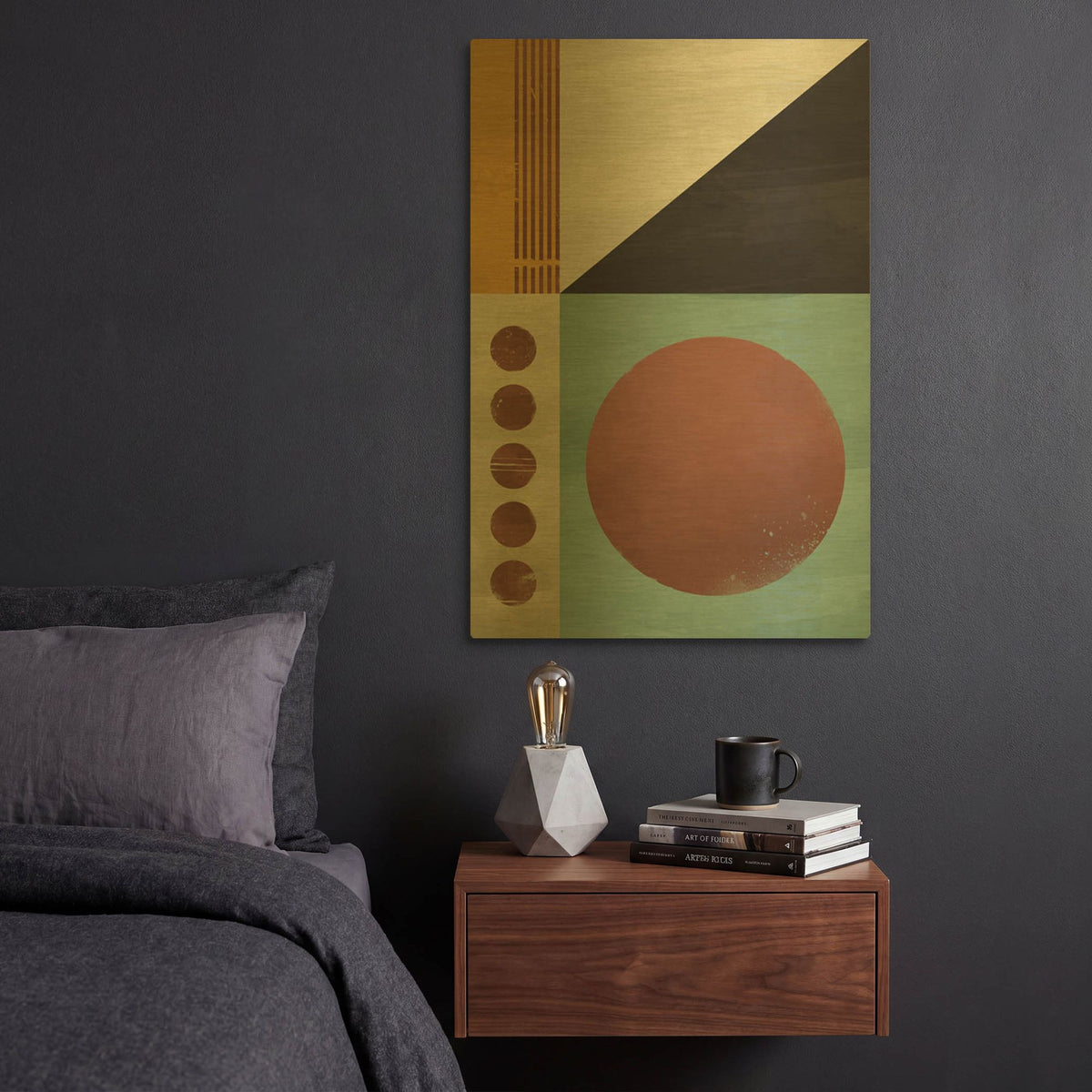 'Abstract Geometric' By Gary Williams Gold Metal Wall Art