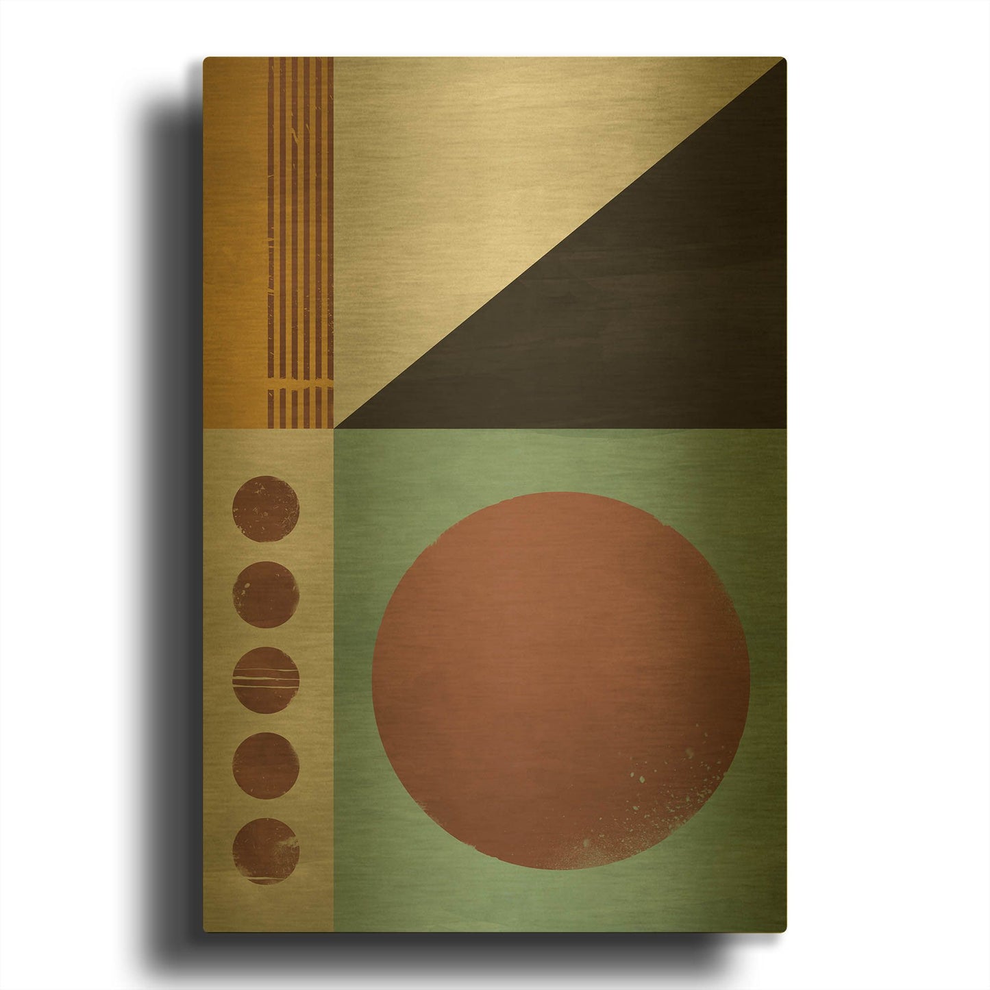 'Abstract Geometric' By Gary Williams Gold Metal Wall Art