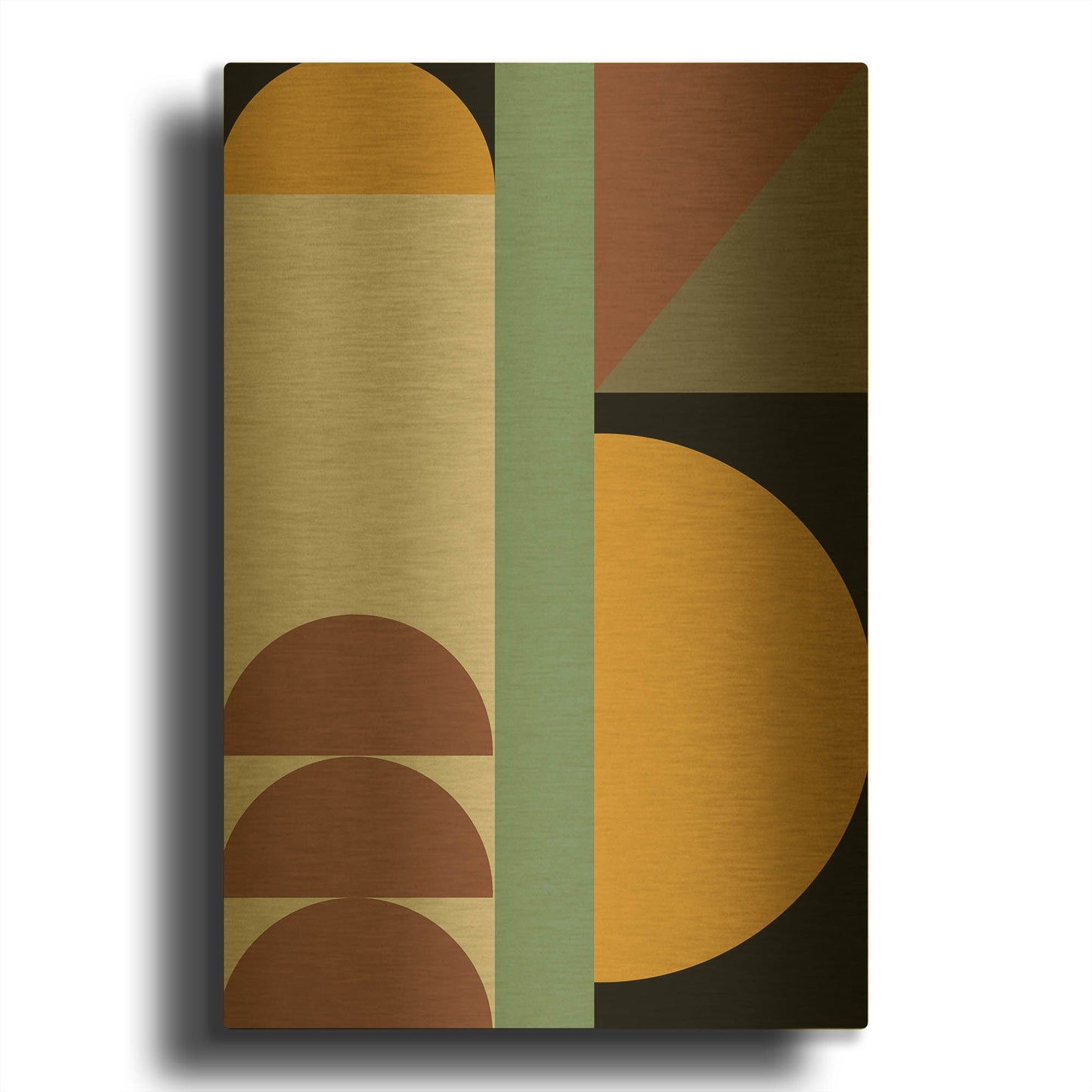 'Abstract Geometric 3' By Gary Williams Gold Metal Wall Art