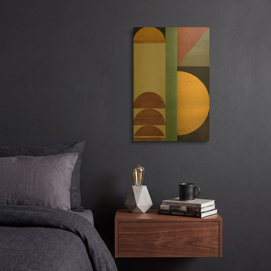 'Abstract Geometric 4' By Gary Williams Gold Metal Wall Art