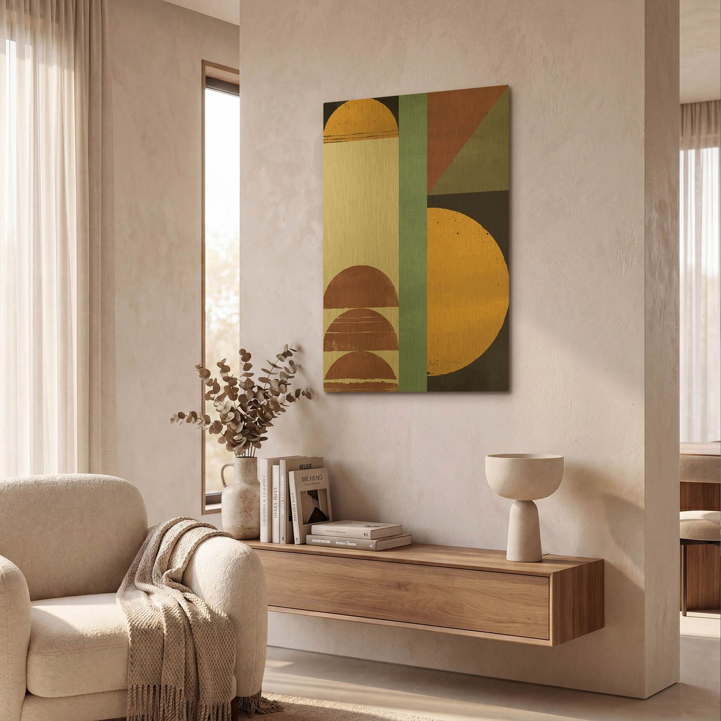 'Abstract Geometric 4' By Gary Williams Gold Metal Wall Art