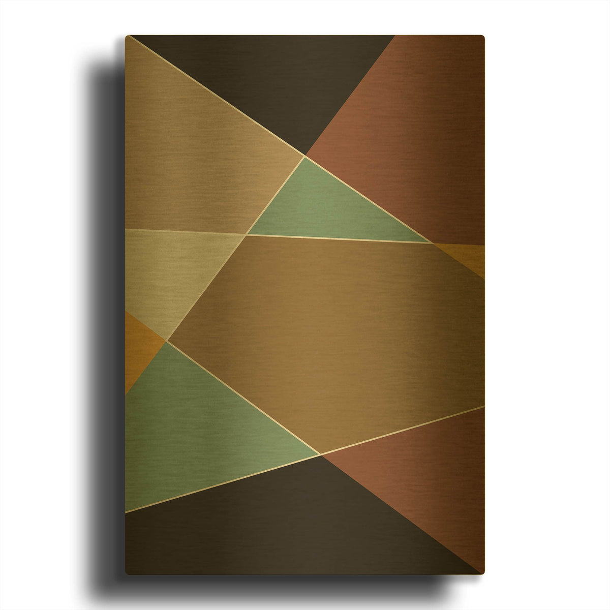 'Abstract Geometric 8' By Gary Williams Gold Metal Wall Art