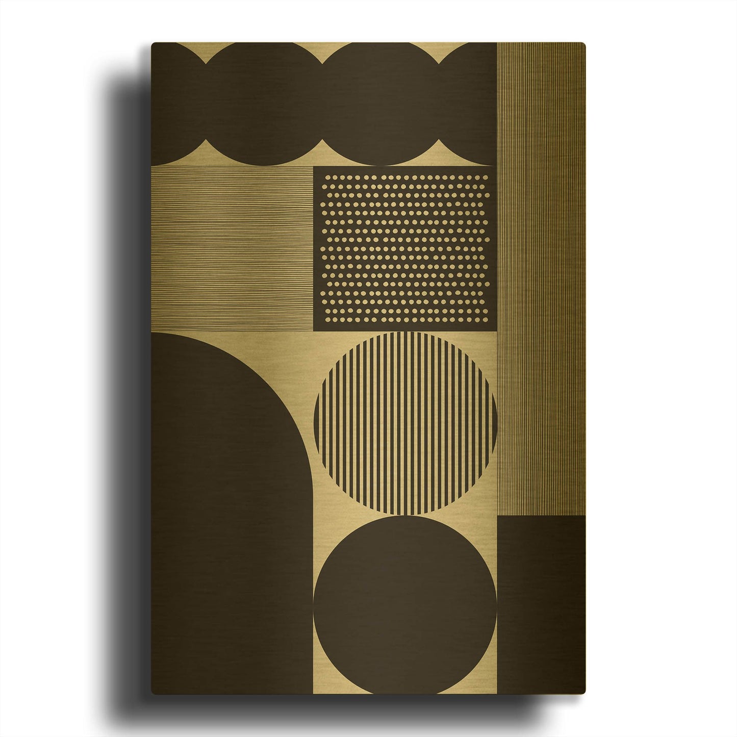 'Abstract Geometric 13' By Gary Williams Gold Metal Wall Art