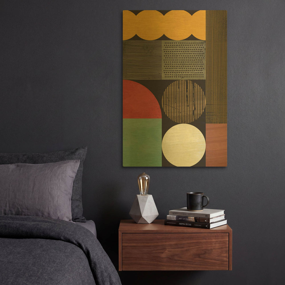 'Abstract Geometric 15' By Gary Williams Gold Metal Wall Art