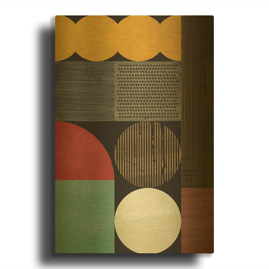'Abstract Geometric 15' By Gary Williams Gold Metal Wall Art