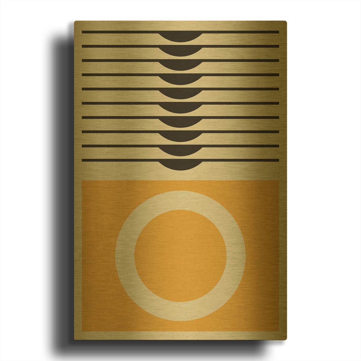 'Abstract Geometric 16' By Gary Williams Gold Metal Wall Art