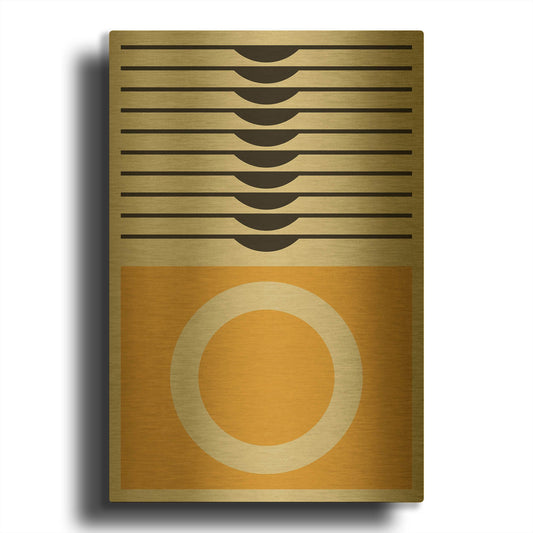 'Abstract Geometric 16' By Gary Williams Gold Metal Wall Art