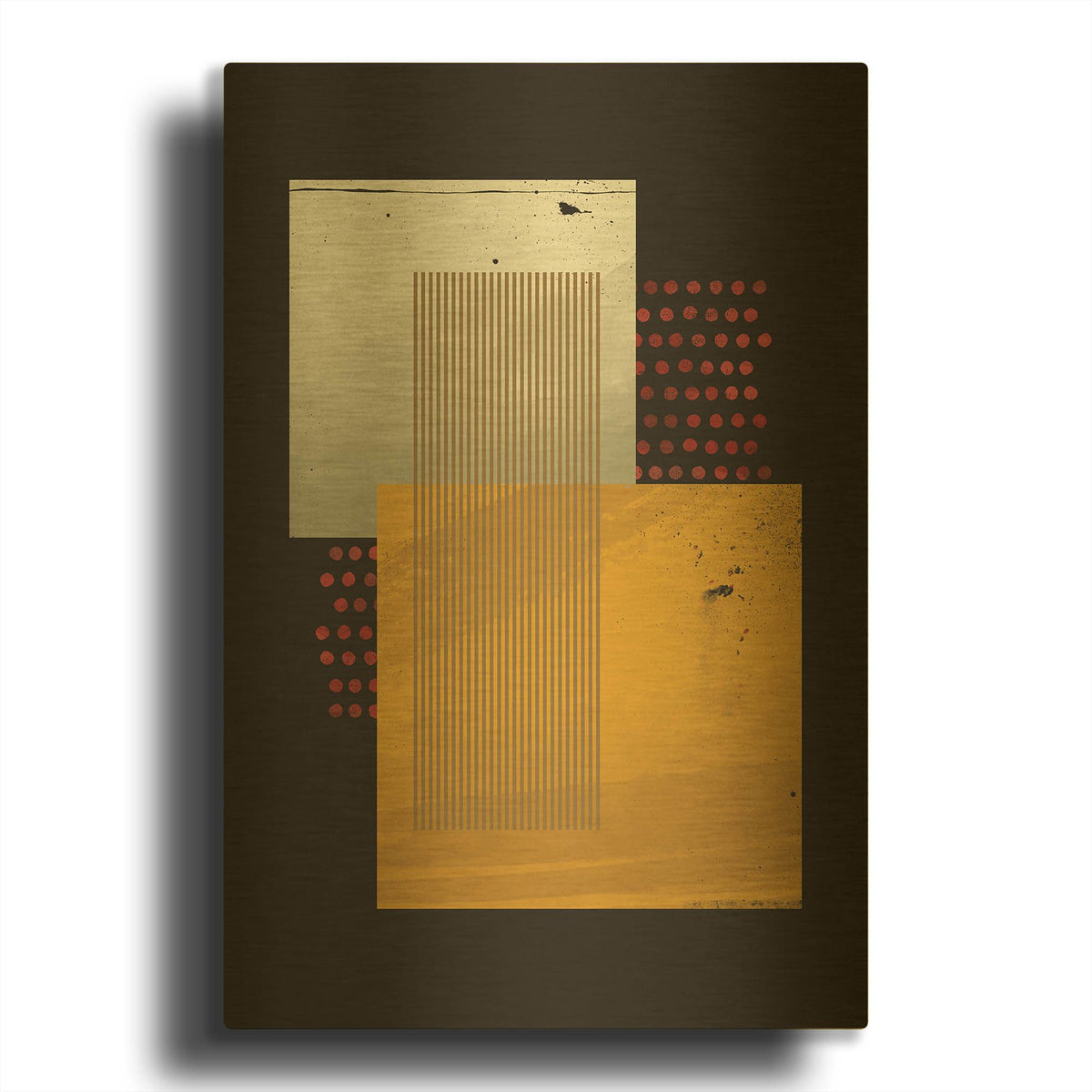 'Abstract Geometric 19' By Gary Williams Gold Metal Wall Art
