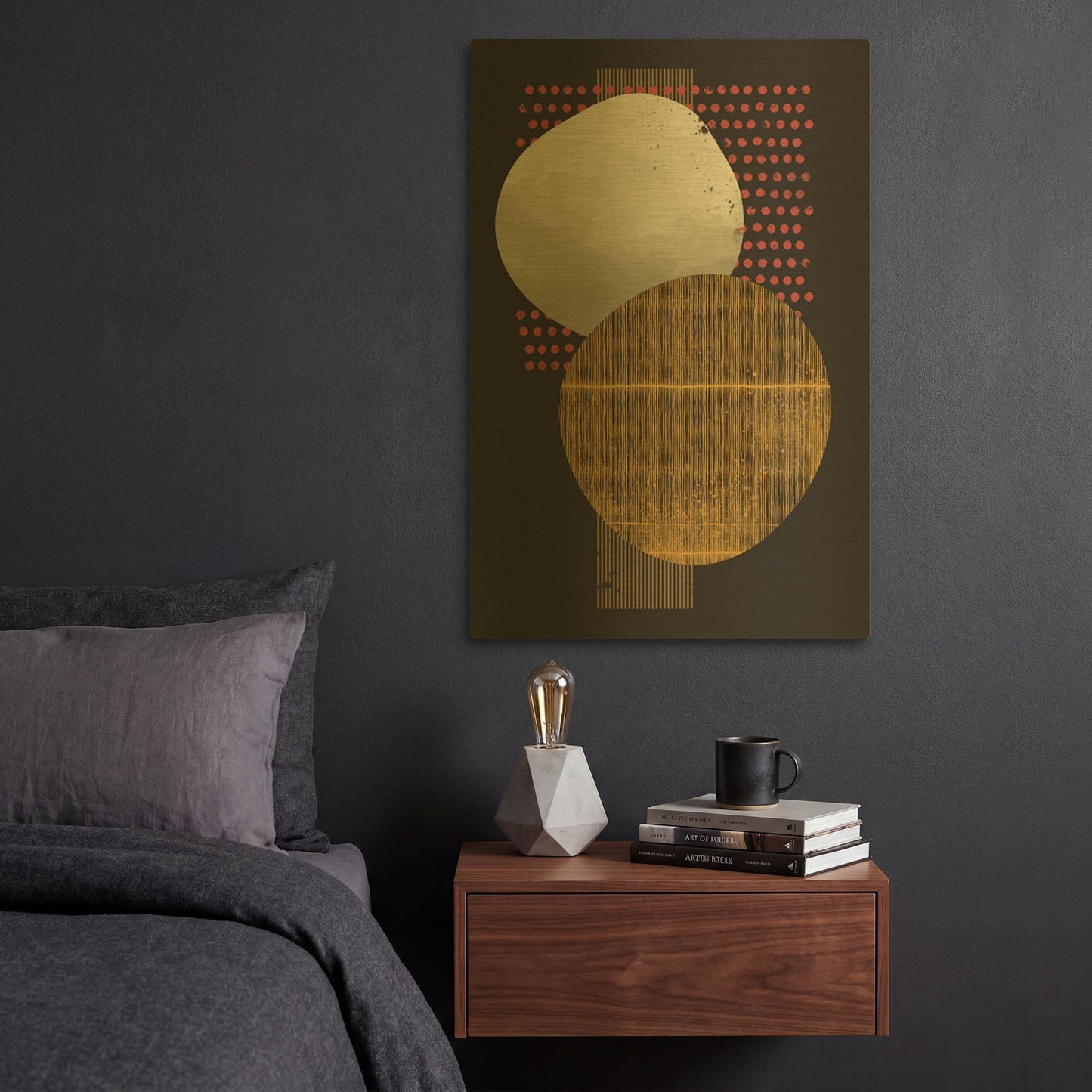 'Abstract Geometric 20' By Gary Williams Gold Metal Wall Art