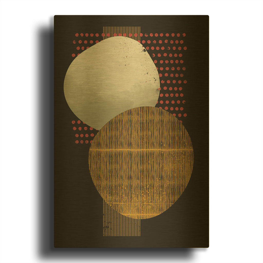 'Abstract Geometric 20' By Gary Williams Gold Metal Wall Art