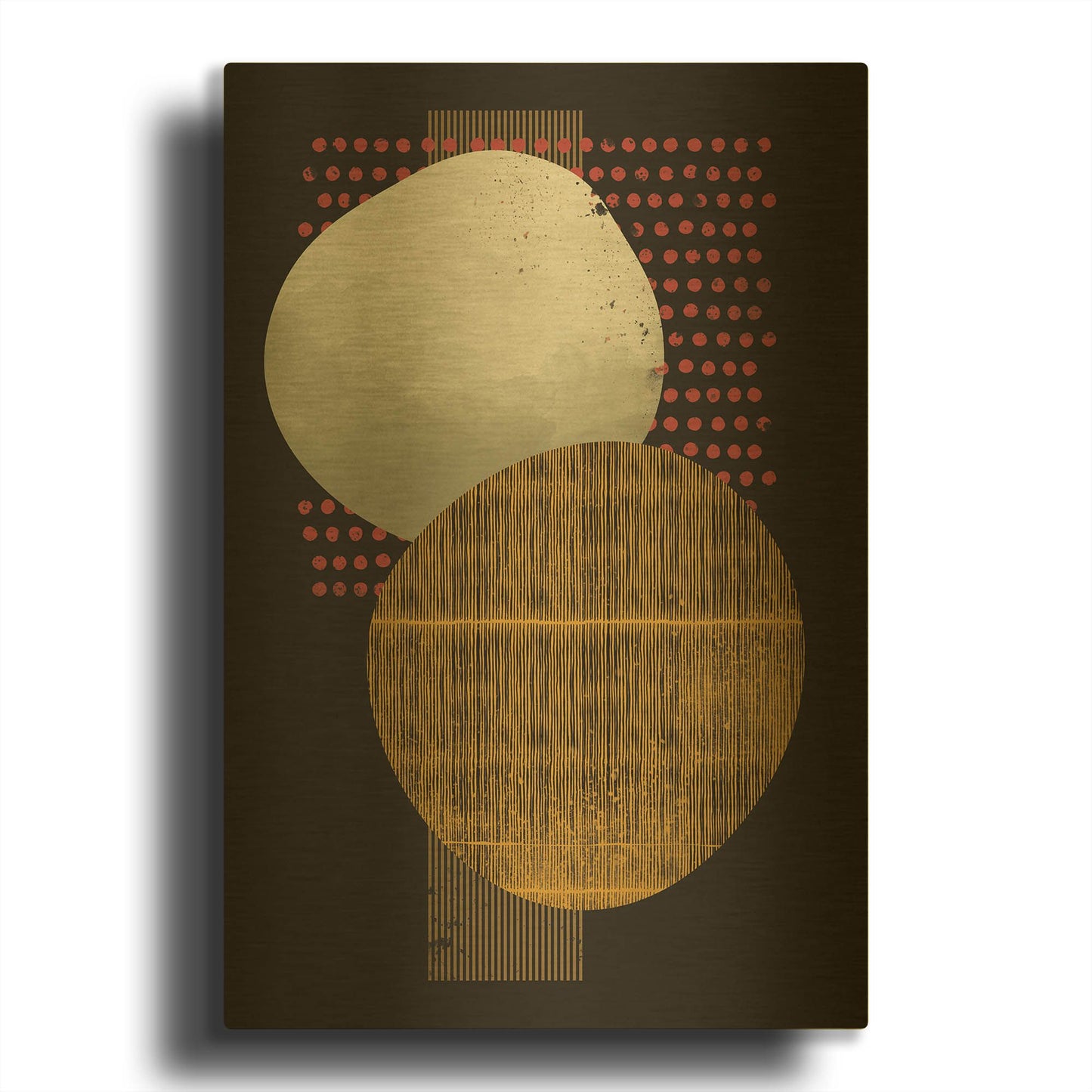 'Abstract Geometric 20' By Gary Williams Gold Metal Wall Art