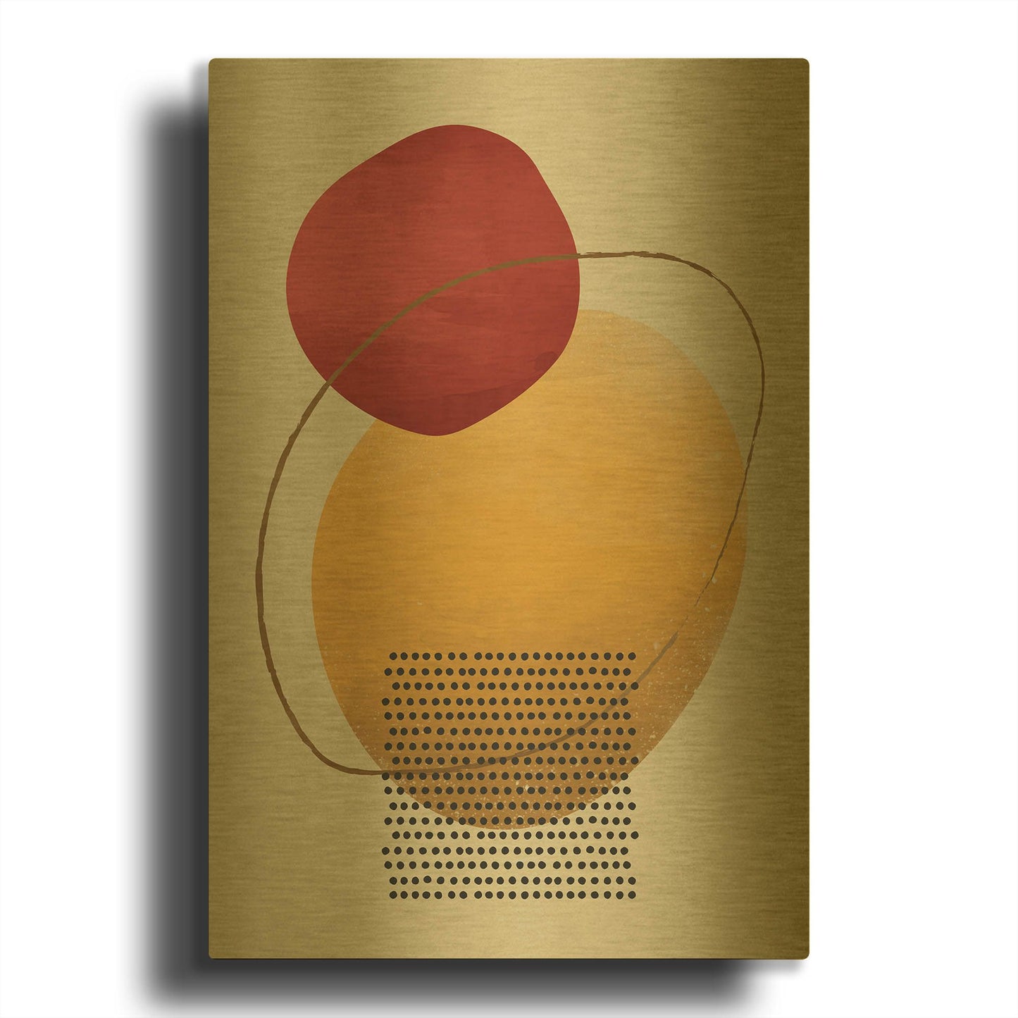 'Abstract Geometric 21' By Gary Williams Gold Metal Wall Art
