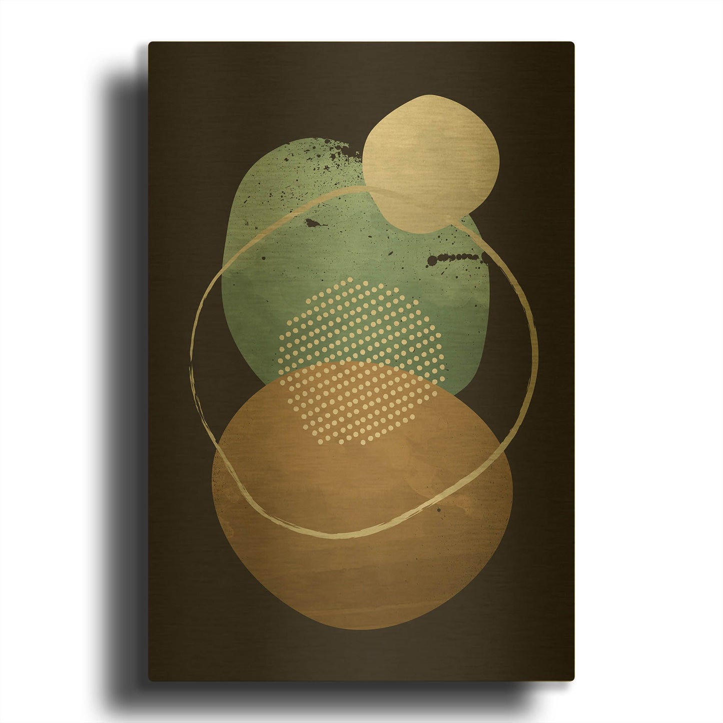 'Abstract Geometric 22' By Gary Williams Gold Metal Wall Art