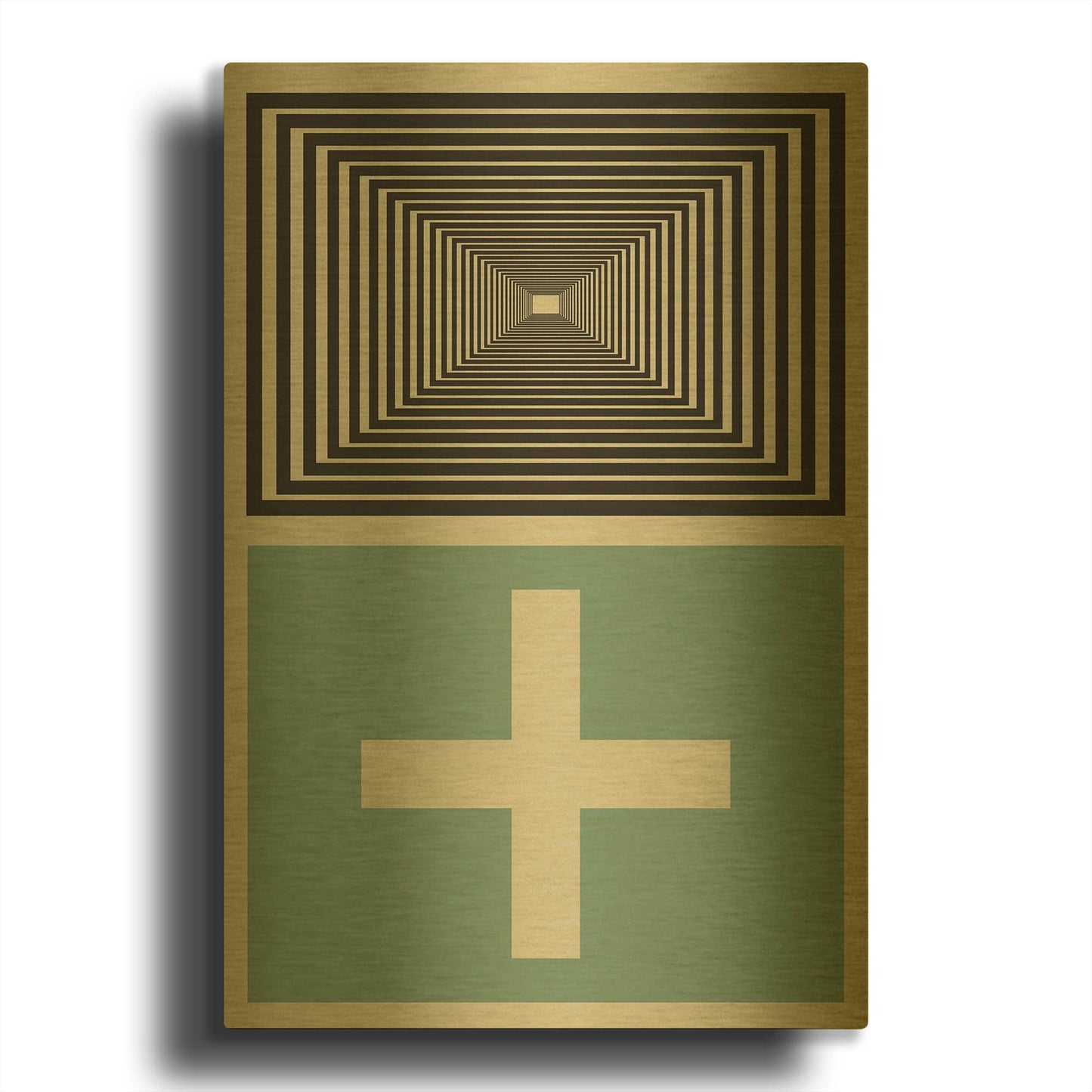 'Abstract Geometric 23' By Gary Williams Gold Metal Wall Art