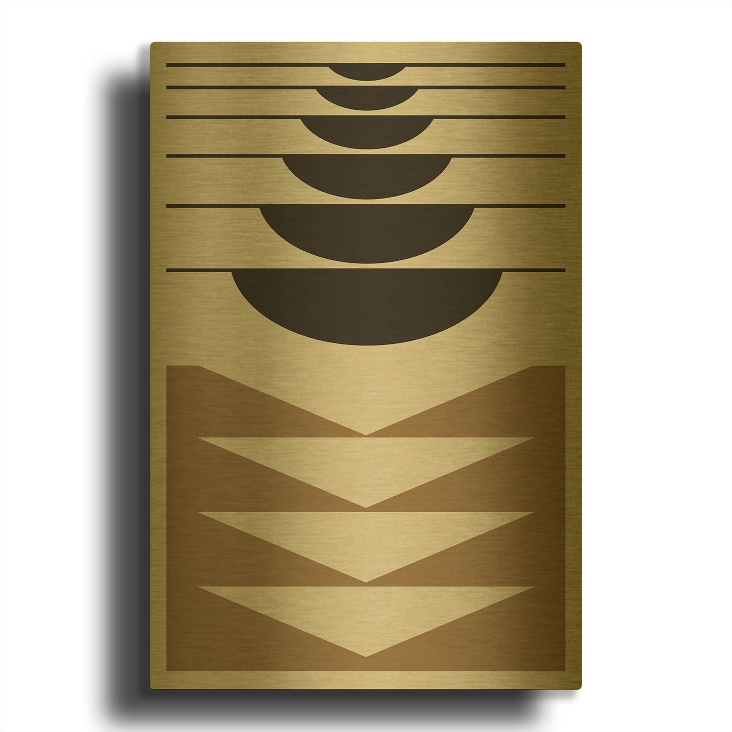 'Abstract Geometric 24' By Gary Williams Gold Metal Wall Art