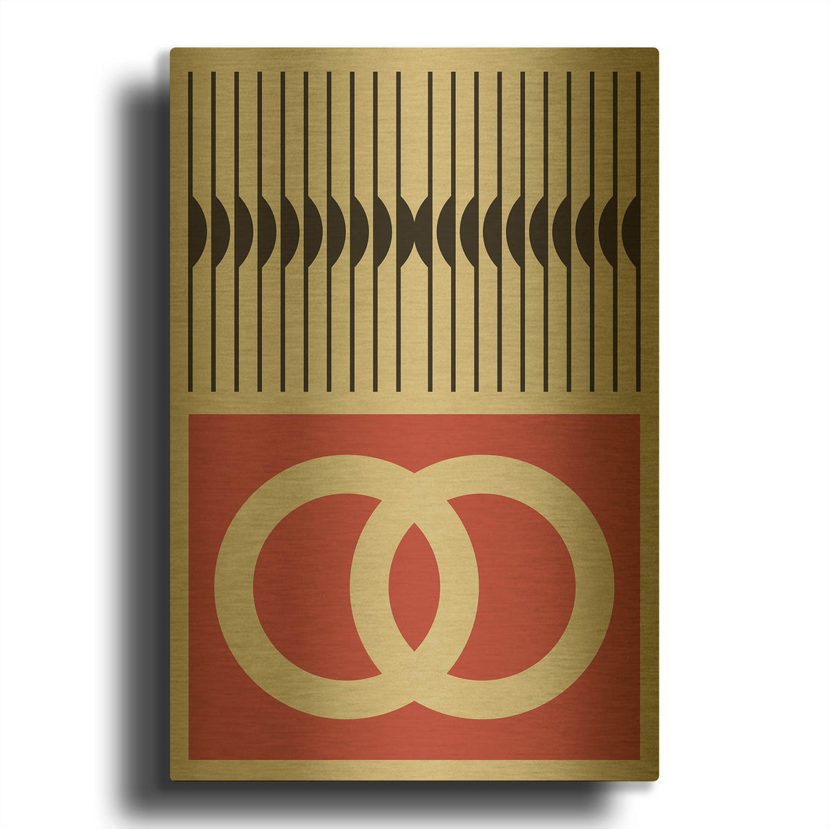 'Abstract Geometric 25' By Gary Williams Gold Metal Wall Art