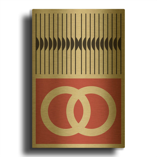 'Abstract Geometric 25' By Gary Williams Gold Metal Wall Art