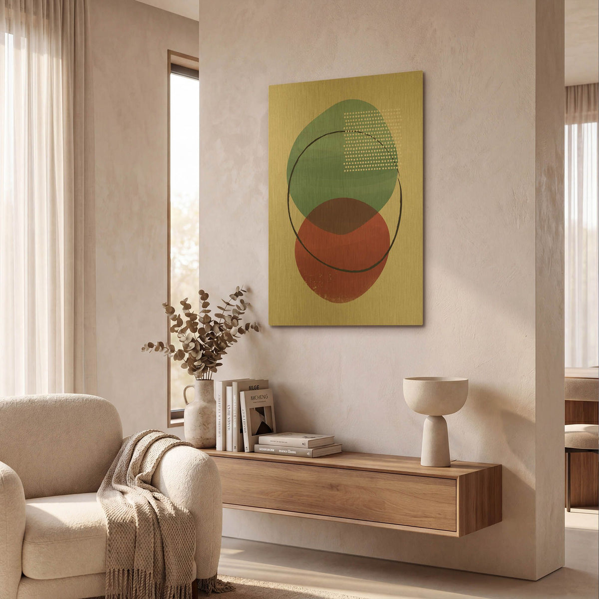 'Abstract Geometric 26' By Gary Williams Gold Metal Wall Art
