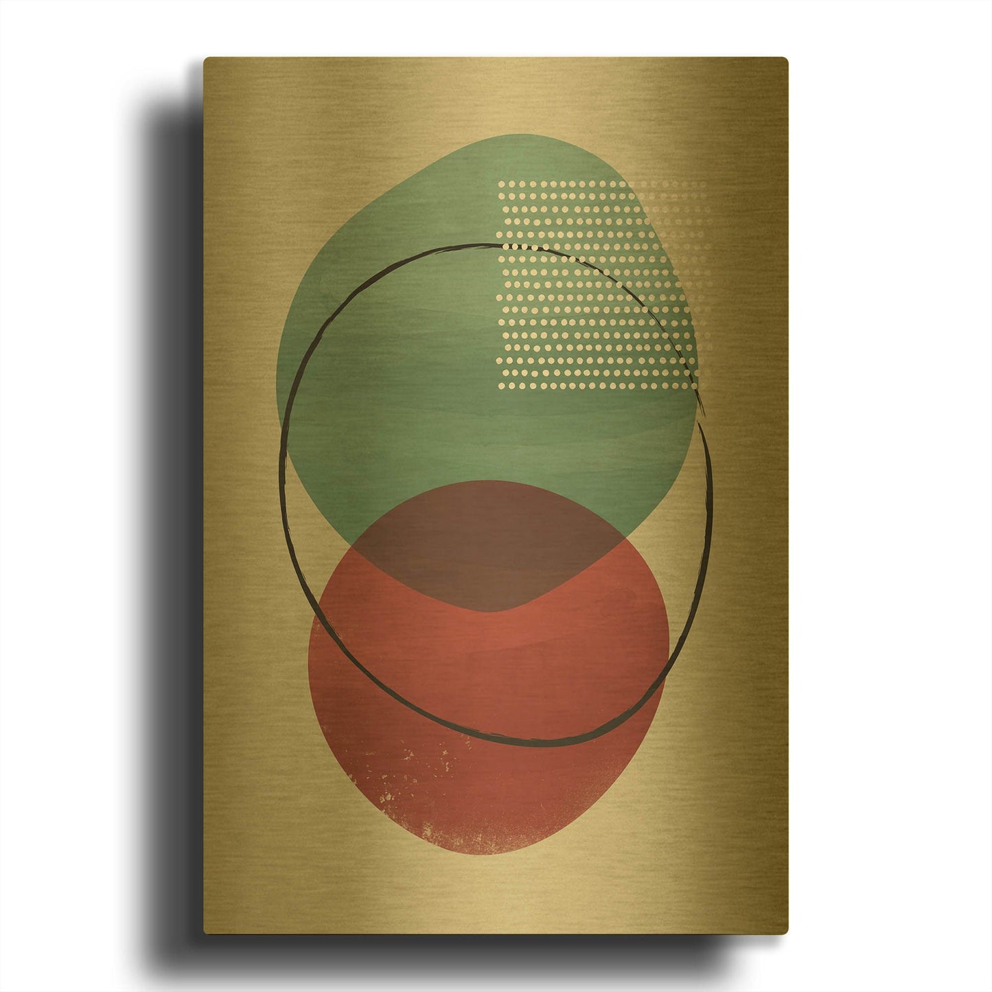 'Abstract Geometric 26' By Gary Williams Gold Metal Wall Art