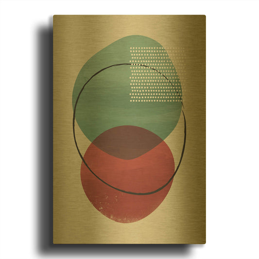 'Abstract Geometric 26' By Gary Williams Gold Metal Wall Art
