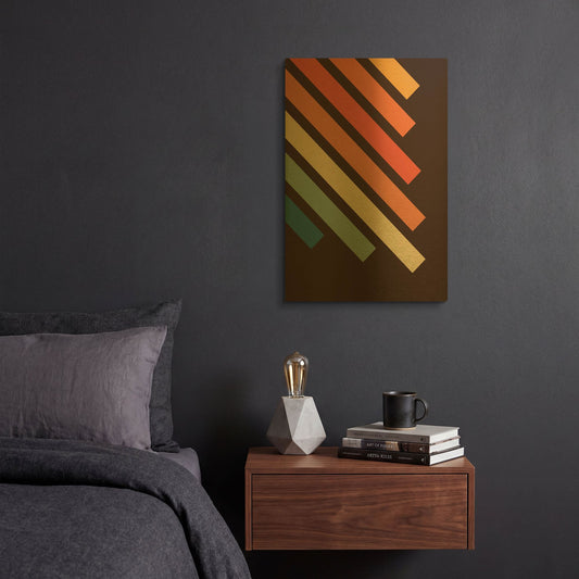 'Retro 4' By Gary Williams Gold Metal Wall Art